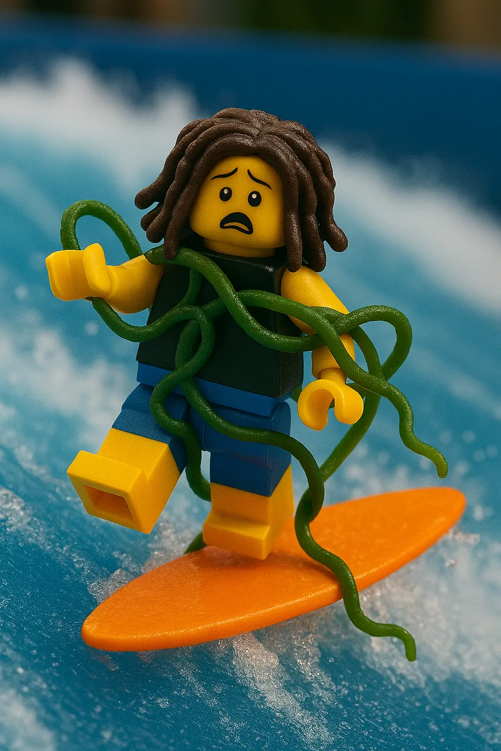 Surfer stuck in alges